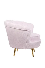 стильное Низкое кресло Pearl Pink Boucle