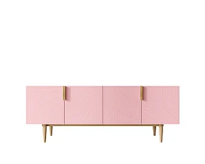 красивый Комод под TV с четыремя дверками "Line" LN06/GR1/pink