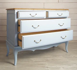 купить стильный Комод «Leontina Blue» на 4 ящика арт ST9315B