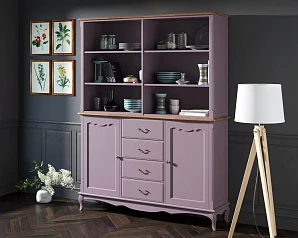 Шкаф Leontina Lavanda с открытым верхом арт ST9351/2L в интерьере