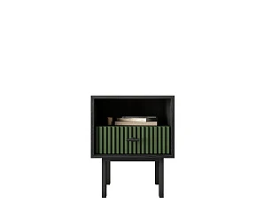 фото Тумбочка с нижним ящиком "Emerson" арт EM17/green/L в интерьере