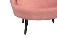 Низкое кресло ракушка Pearl Pink V3 на черных ножках