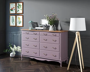 красивые Комод Leontina Lavanda на восемь ящиков арт ST9316/2L