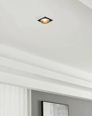 купить 900452 Встраиваемый светильник CAROSSO, 35W (GU10), L93, B93, H25, алюминий, черный, белый