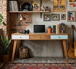 красивый Рабочий стол "AАкварель (Aquarelle)" с тремя ящиками арт RE-36ETG в интернет-магазине