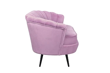 Диван ракушка Pearl Triple Pink на черных ножках