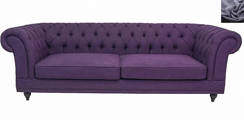 Диван мягкий арт-деко Neylan Purple серый в интерьере