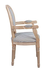 фото Мягкий стул с подлокотниками Volker Arm Black Pinstripe