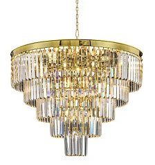 красивые Люстра Odeon 5 Rings Gold