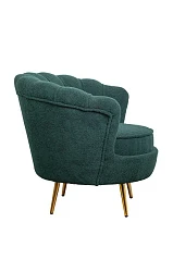 Низкое кресло ракушка Pearl зеленый Boucle на заказ в интернет-магазине