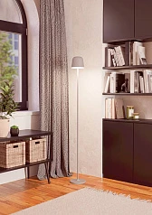 901749 Аккум. торшер сенсорн., димм. MANNERA-L, H1400, 4,3W(LED), IP54, 2400K, 3000K, 4000K, 440lm, алюминий, сталь, серый/пластик, белый