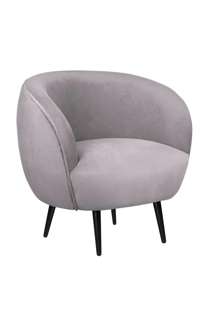 заказать Мягкое кресло Benee Grey на черных ножках