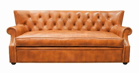 заказать Кожаный диван лофт Tesco коричневый в интернет-магазине