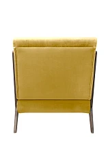 заказать стильные Низкое кресло c деревянными подлокотниками Mody Yellow