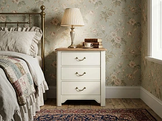 купить Бежевая прикроватная тумба "Оливия (Olivia)" на 3 ящика арт GA3002C