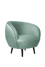 стильное Мягкое кресло Small Benee Green на черных ножках