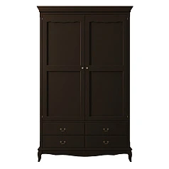 красивый Шкаф "Leontina Black" двустворчатый с ящиками арт ST9327KR2BLK