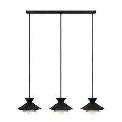 43886 Люстра GRIZEDALE, 3X40W (E27), L960, B260, H1100, сталь, черный, латунь на заказ