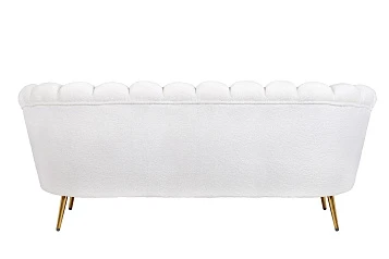 Трехместный диван ракушка Pearl Triple Boucle в интерьере