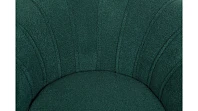 купить Низкое кресло ракушка Pearl зеленый Boucle на черных ножках