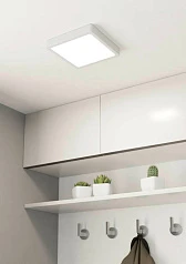 заказать 900591 Накладной светильник диммируемый FUEVA 5, 17W (LED), 3000K, L210, B210, H28, сталь, белый / пластик, белый