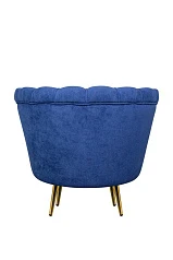 Низкое кресло ракушка Pearl синий