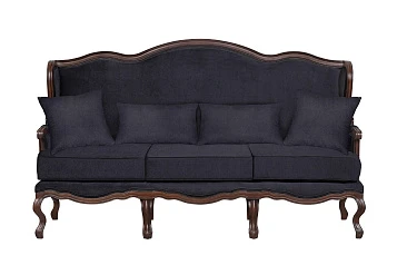 купить стильный Прямой трехместный диван Brody черный в интернет-магазине