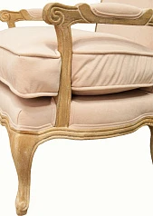 Мягкое полукресло с подлокотниками Nitro Beige Velvet на заказ в интернет-магазине