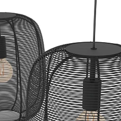 купить стильные 43966 Люстра RINROE, 2X40W (E27), L900, B325, H1100, сталь, черный