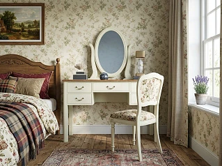 красивый Бежевый туалетный стол "Оливия (Olivia)" арт GA2006C