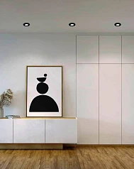 900749 Комплект встраиваемых светильников диммируемых PINEDA, 3X5,5W (LED), 3000K, ?84, пластик, черный на заказ