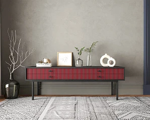заказать Консоль с двумя ящиками "Emerson" арт EM23/red/L