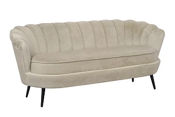 заказать Диван ракушка для гостиниц Pearl Triple Taupe на черных ножках