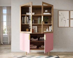 фото Буфет с двумя дверками "Line" LN11/GR1/pink