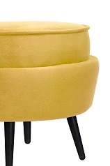 купить Пуф Pearl Adorn Yellow на черных ножках