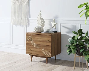 купить красивый Комод "Boho" 2 ящика с растением арт BH05 в интернет-магазине