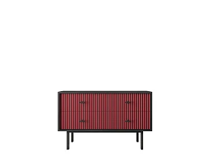 купить Комод с четырьмя ящиками "Emerson" арт EM05/red/L в интернет-магазине