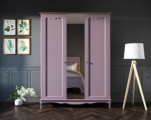 стильные Шкаф Leontina Lavanda двухстворчатый с зеркалом арт ST9327ZL
