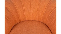 Низкое кресло ракушка Pearl Orange Boucle на черных ножках в интернет-магазине