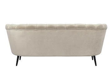 заказать Диван ракушка для гостиниц Pearl Triple Taupe на черных ножках