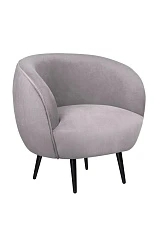 купить стильное Мягкое кресло Benee Grey на черных ножках