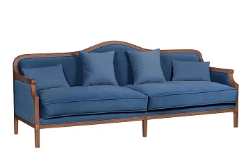 фото Диван с высокой спинкой Madesta Blue в интерьере