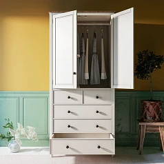 красивые Шкаф двухстворчатый "Odri" с 5 ящиками арт od2127KR5 в интернет-магазине