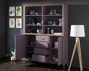 Шкаф Leontina Lavanda с открытым верхом арт ST9351/2L в интерьере
