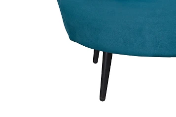 купить Диван для гостиниц Pearl Triple Marine Velvet на черных ножках