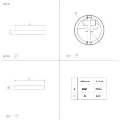 купить 900181 Светильник настенно-потолочн FUEVA5, 17W(LED), сталь, латунь в интернет-магазине