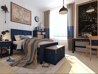 купить Кровать односпальная "Jules Verne" 120*200 арт JV12ETGB
