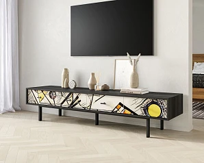 купить стильный Комод с четырьмя ящиками под TV "Emerson" by Kandinsky арт EM06/Print_01 в интернет-магазине