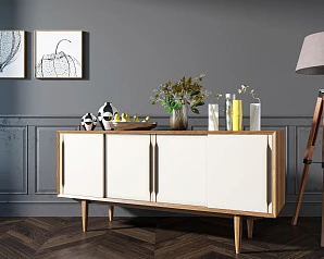 стильный Комод "Bruni white" четыре дверки арт BR23WH на заказ
