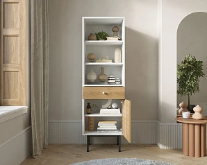 Стеллаж с ящиком и дверкой KOTO арт KT23 в интерьере